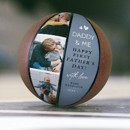 Cute 'Papa & Me' Foto Collage 1st Vaderdag Basketbal