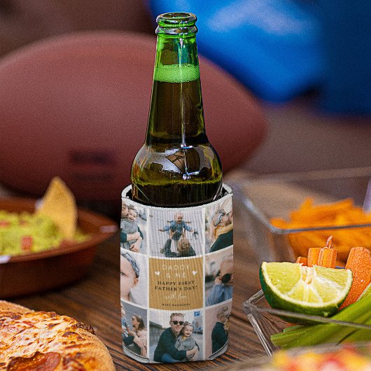 Cute 'Papa & Me' Foto Collage 1st Vaderdag Blikjeskoeler