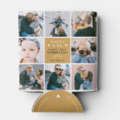 Cute 'Papa & Me' Foto Collage 1st Vaderdag Blikjeskoeler (Achterkant)