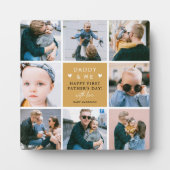 Cute 'Papa & Me' Foto Collage 1st Vaderdag Fotoplaat (Voorkant)