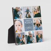 Cute 'Papa & Me' Foto Collage 1st Vaderdag Fotoplaat (Voorkant)