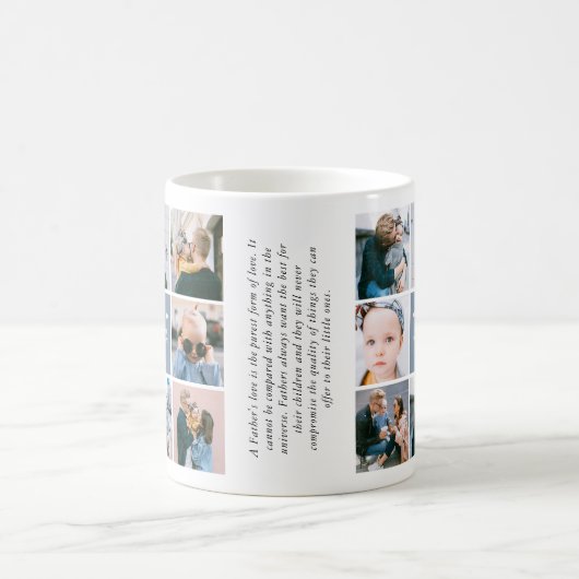 Cute 'Papa & Me' Foto Collage 1st Vaderdag Koffiemok (Center)