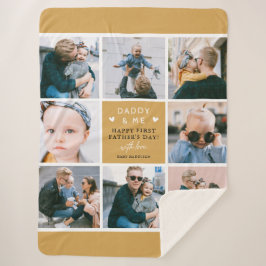 Cute 'Papa & Me' Foto Collage 1st Vaderdag S Sherpa Deken