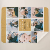 Cute 'Papa & Me' Foto Collage 1st Vaderdag S Sherpa Deken (Voorkant (horizontaal))