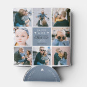 Cute 'Papa & Me' Foto Collage 1st Vader's Blikjeskoeler (Achterkant)