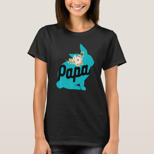 Cute Papa Rabbit Bunny Baby Design voor zwangersch T-shirt (Voorkant)