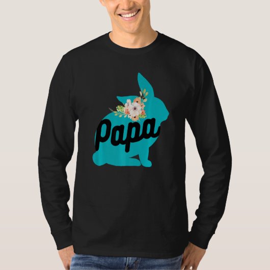 Cute Papa Rabbit Bunny Baby Design voor zwangersch T-shirt (Voorkant)