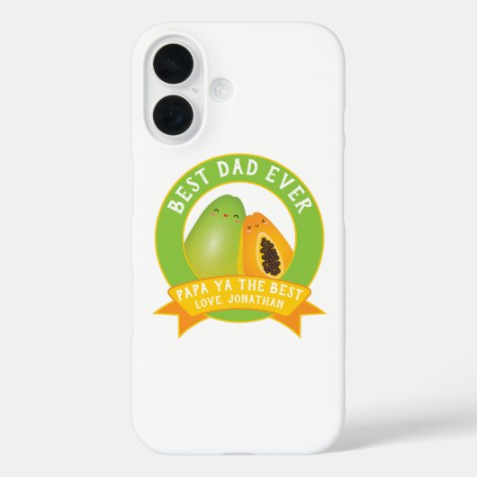 Cute Papa Ya de beste grappige fruitpun voor papa Case-Mate iPhone Case (Achterkant)