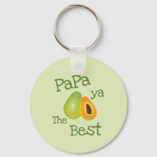Cute Papa Ya de beste grappige fruitpun voor papa Sleutelhanger