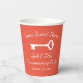 Cute paper cups voor feest van de huisopwarming papieren bekers (Achterkant)