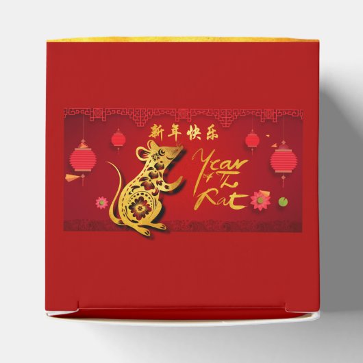 Cute Paper-cut Rat Year Stylized lantern CCFB Bedankdoosjes (Bovenkant)