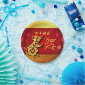 Cute Paper-cut Rat Year Stylized lantern PPP Papieren Bordje (Feest)