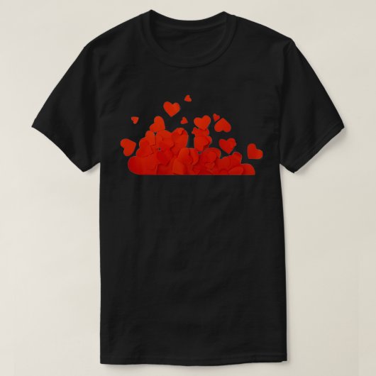 Cute Paper Hearts Valentijnsdag 2022 T-shirt (Design voorkant)