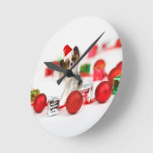 Cute Papillon Dog kerstkerstkerstkerstkerstkerstke Ronde Klok (Hoek)