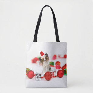 Cute Papillon Dog kerstkerstkerstkerstkerstkerstke Tote Bag