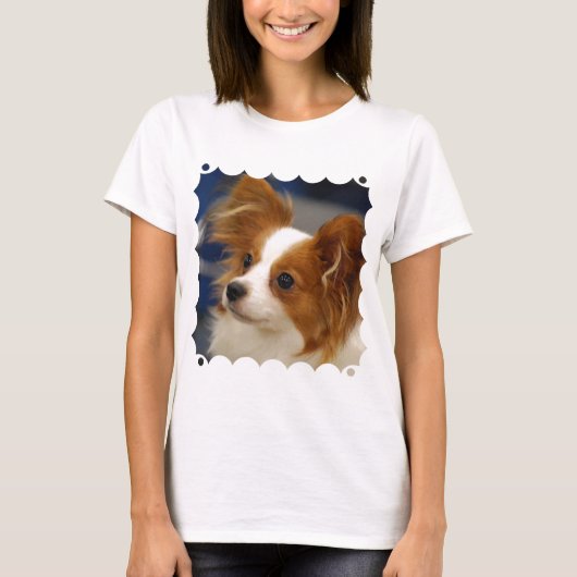 Cute Papillon Dog T-shirt (Voorkant)