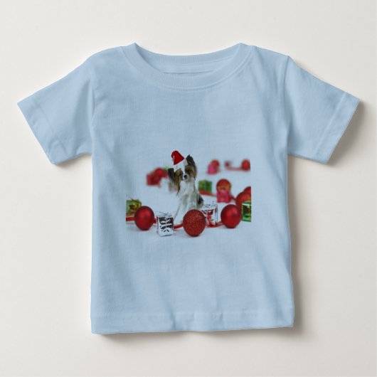Cute Papillon-hond Kerstman-muts (Voorkant)