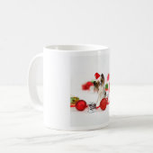 Cute Papillon-hond Kerstman-muts Koffiemok (Voorkant links)