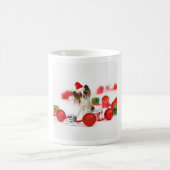 Cute Papillon-hond Kerstman-muts Koffiemok (Center)
