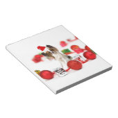 Cute Papillon-hond Kerstman-muts Notitieblok (Schuin)