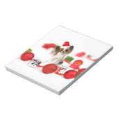 Cute Papillon-hond Kerstman-muts Notitieblok (Linkerzijde)