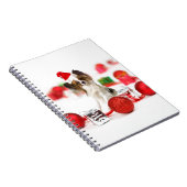 Cute Papillon-hond Kerstman-muts Notitieboek (Rechterzijde)