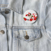 Cute Papillon-hond Kerstman-muts Ronde Button 5,7 Cm (In situ)