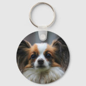 Cute papillon hond sleutelhanger (Voorkant)