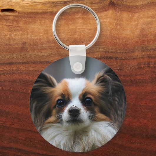 Cute papillon hond sleutelhanger (Voorkant)