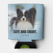 Cute Papillon Speelgoed Spaniel Dog aan de Dock Blikjeskoeler (Voorkant)