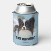 Cute Papillon Speelgoed Spaniel Dog aan de Dock Blikjeskoeler (Blikje Achterkant)