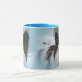 Cute Papillon Speelgoed Spaniel Dog aan de Dock Mok (Midden)