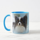 Cute Papillon Speelgoed Spaniel Dog aan de Dock Mok (Links)