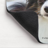 Cute Papillon Speelgoed Spaniel Dog aan de Dock Muismat (Hoek)