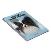 Cute Papillon Speelgoed Spaniel Dog aan de Dock Notitieboek (Rechterzijde)