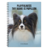 Cute Papillon Speelgoed Spaniel Dog aan de Dock Notitieboek (Voorkant)