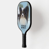 Cute Papillon Speelgoed Spaniel Dog aan de Dock Pickleball Paddle (Links)