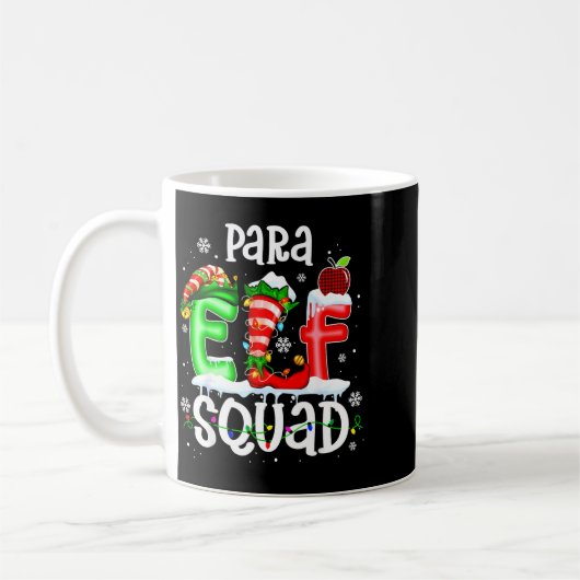 Cute Para Elf Squad Funny Christmas Elf Kids Teach Koffiemok (Links)
