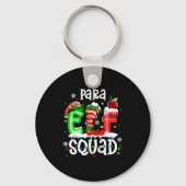 Cute Para Elf Squad Funny Christmas Elf Kids Teach Sleutelhanger (Voorkant)