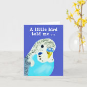 Cute paraket kaart (Gele Bloem)