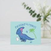 Cute Parasaurolophus Briefkaart (Staand voorkant)