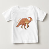 Cute parasaurolophus dinosaur cartoon (Voorkant)