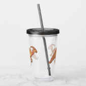 Cute parasaurolophus dinosaur cartoon acryl drinkbeker (Links)