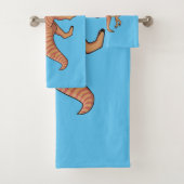 Cute parasaurolophus dinosaur cartoon bad handdoek (Insitu)