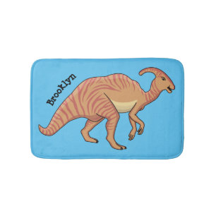 Cute parasaurolophus dinosaur cartoon badmat