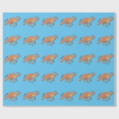 Cute parasaurolophus dinosaur cartoon cadeaupapier (Vlak)