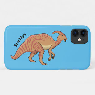 Cute parasaurolophus dinosaur cartoon Case-Mate iPhone case
