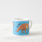 Cute parasaurolophus dinosaur cartoon espresso kop (Voorkant rechts)