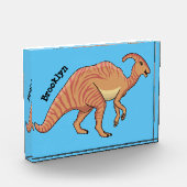 Cute parasaurolophus dinosaur cartoon fotoblokken (Links)