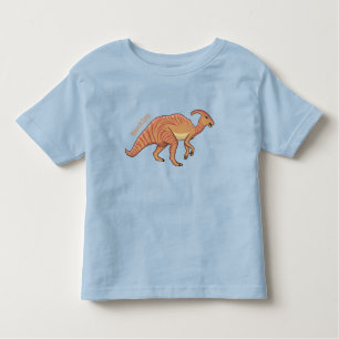 Cute parasaurolophus dinosaur cartoon kinder shirts